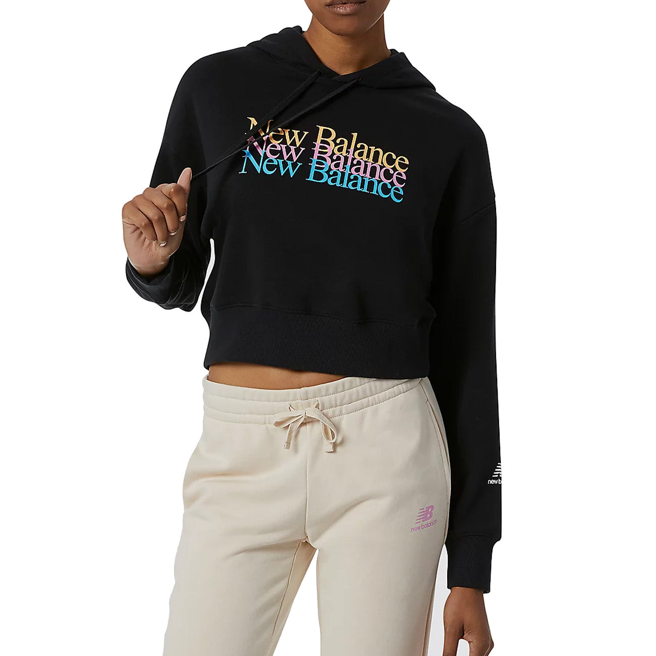 New Balance NB Essentials Celebrate Fleece Hoodie Damen Black