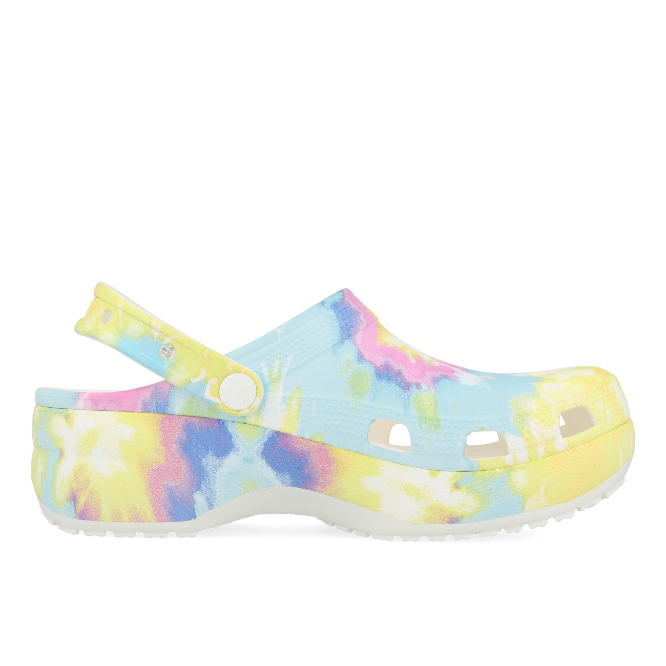 Crocs Classic Platform Tie Dye Graphic Clog White Multi